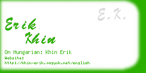 erik khin business card